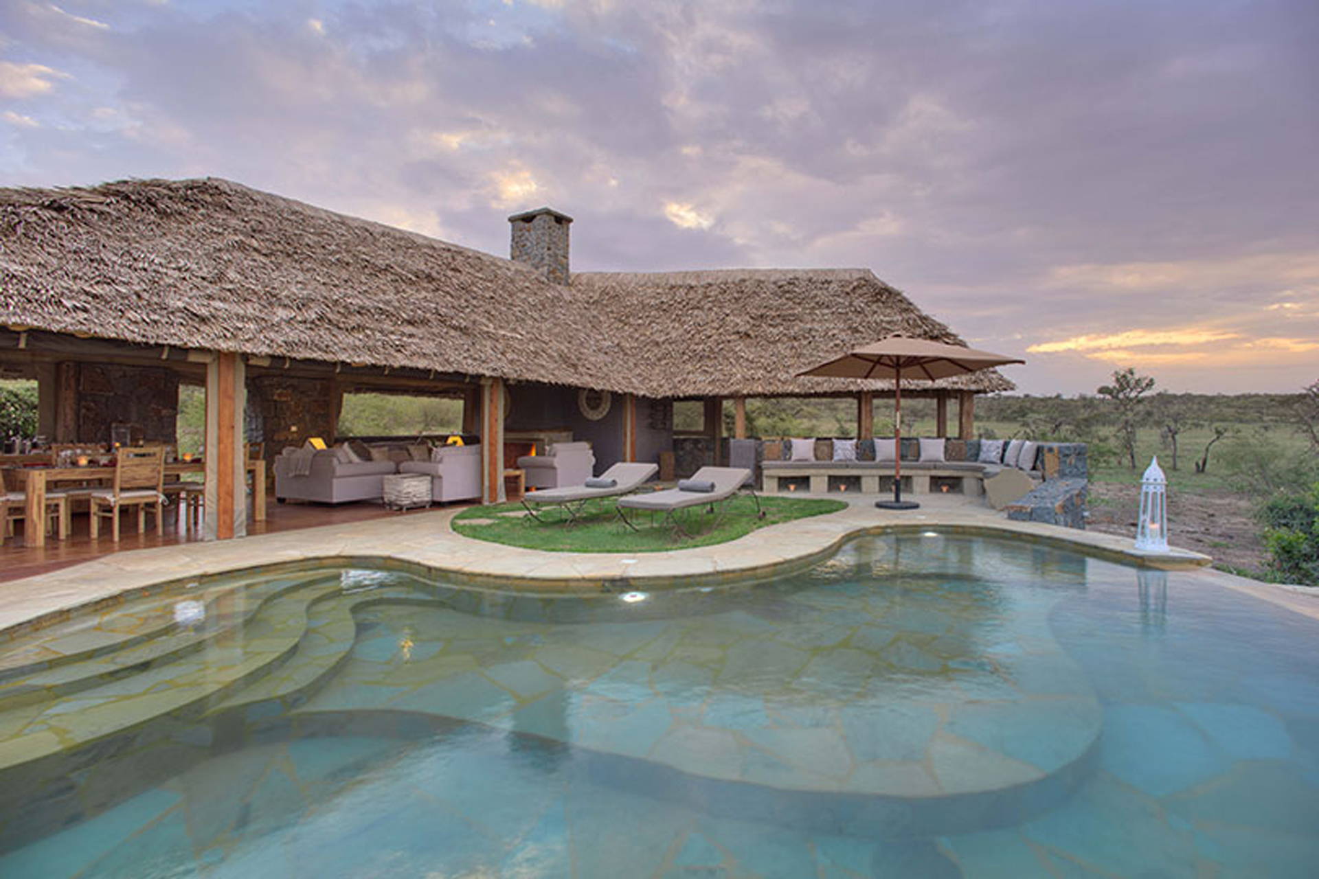 Swimming pools in the Masai Mara