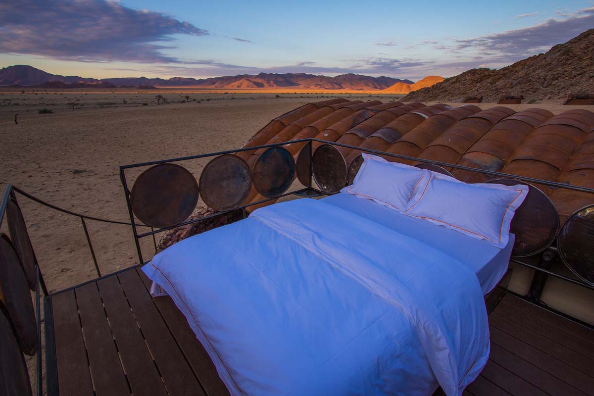 Camp Sossus desert sleep out star bed