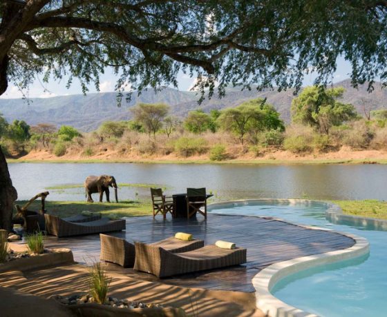 Chongwe Safari House in its stunning setting in the Lower Zambezi National Park