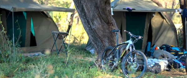 Botswana Cycling - Day 1 camp
